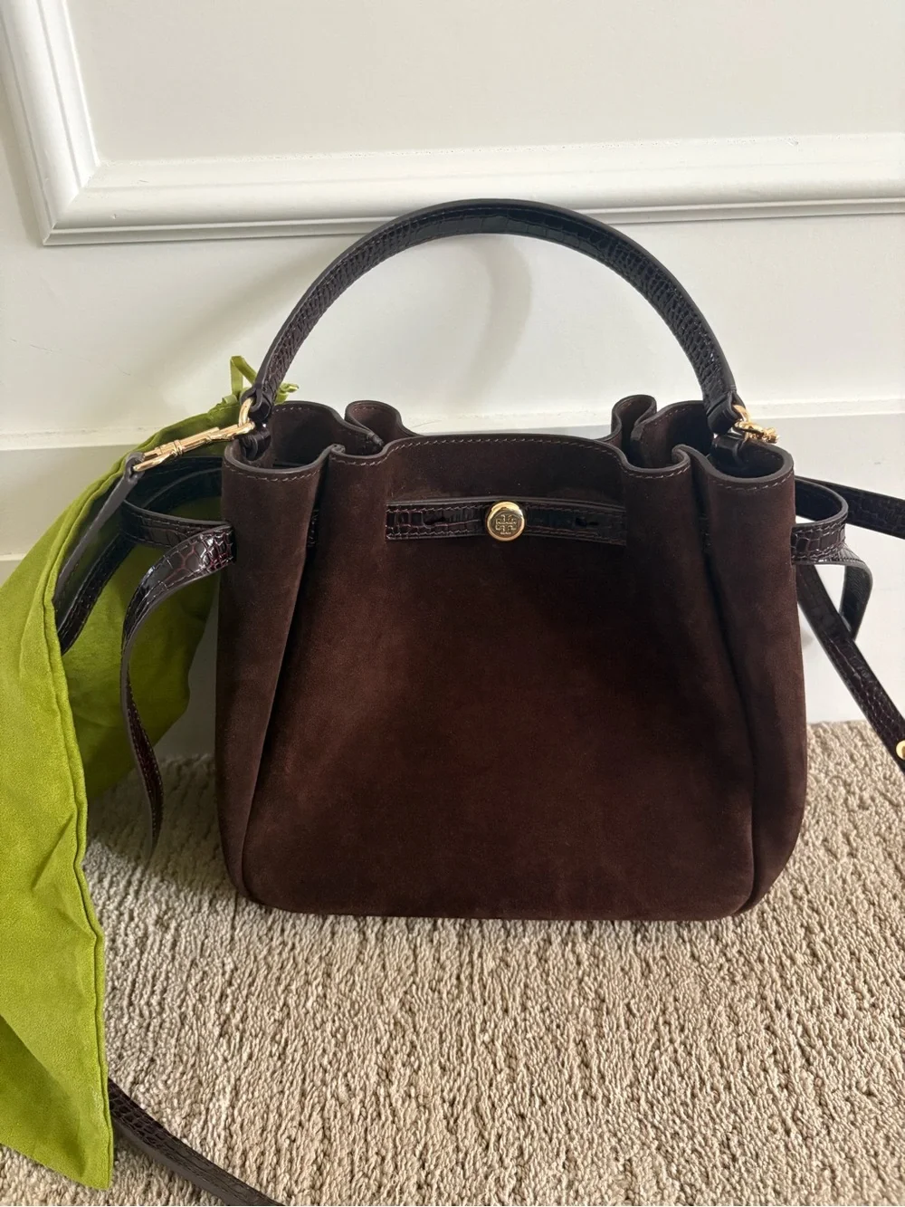 Tory Burch Suede Bucket Bag